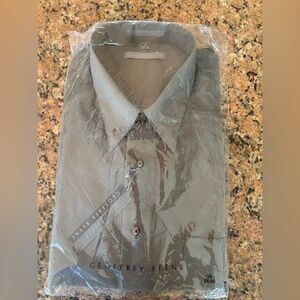 Geoffrey Beene Men's LG Slate Grey Dress Shirt Microfiber NWT